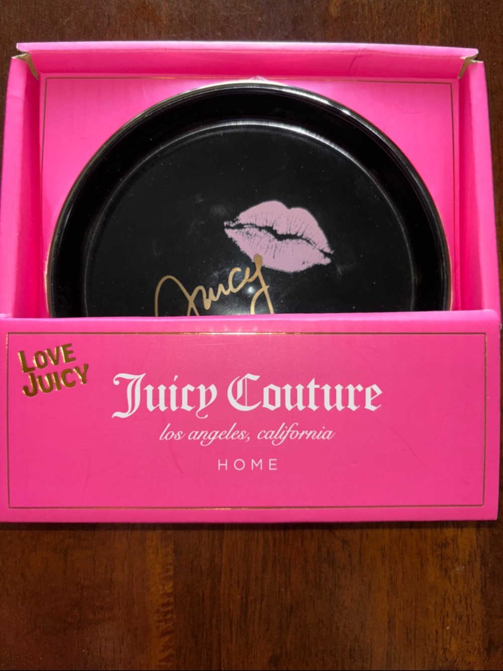 Juicy Couture Black Ceramic Trinket Tray